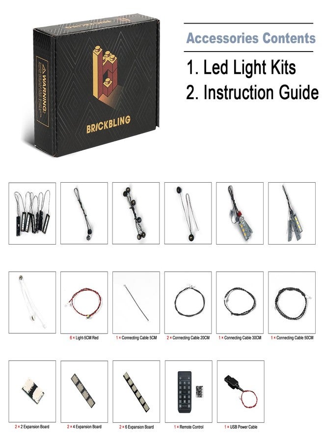 BrickBling LED Light Compatible with Lego Barad-dur Building Compatible with Lego 10333-No Bricks (RC Version Light) - Image 3